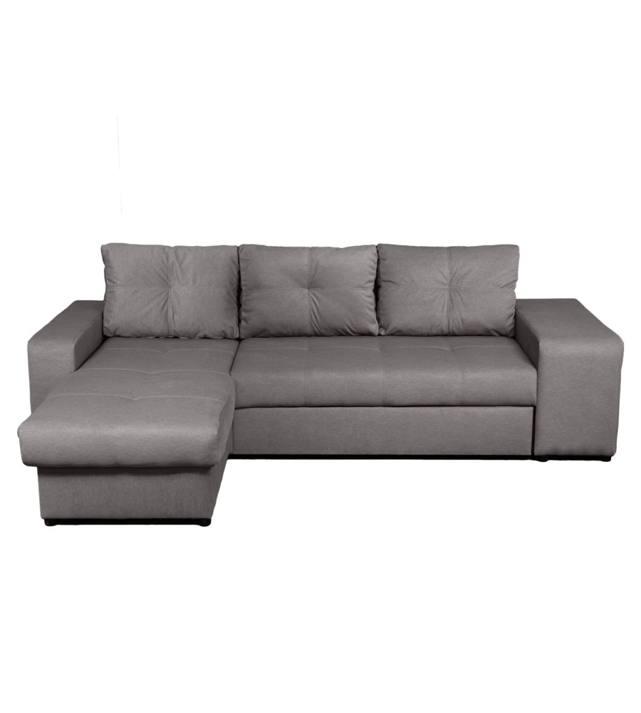 DIVANO LETTO "VIRGINIA" CON CASSETTONE E PENISOLA REVERSIBILE, 250X160X85 CM
